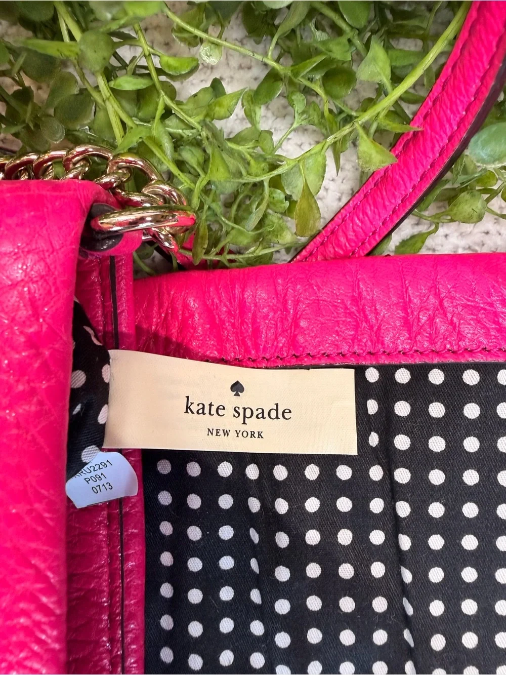 kate spade Hot Pink Quilted Leather Crossbody with gold Turnlock